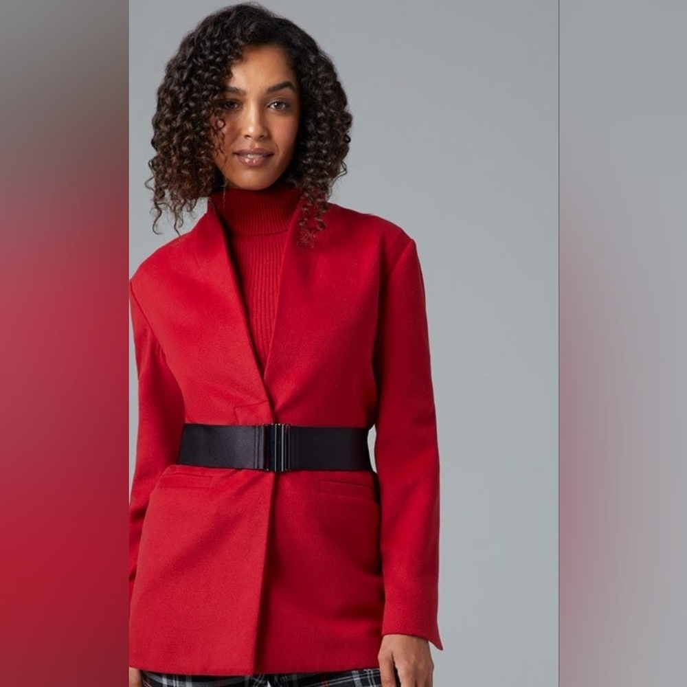 NWT ETCETERA | $395 Belted Blazer Jacket - Picture 3 of 4